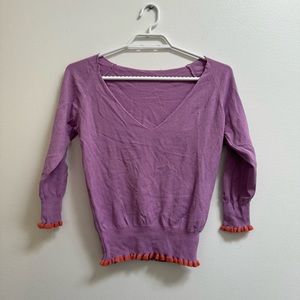 Vintage Knit Top with Frills